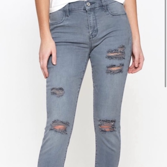 Pacsun Grey Distressed Jeggings - Picture 2 of 3